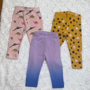 Bundle 3 pair of leggings, size 12-18 months